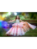 Pink Beaded Lace Tulle Peplum Luxury Flower Girl Dress